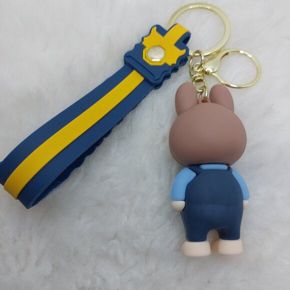 2/$25 Labubu blue pullover keychain with strap "Strive" - Picture 2 of 6